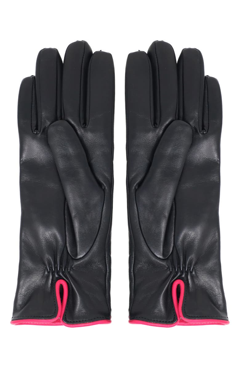 Nicoletta Rosi Cashmere Lined Leather Gloves, Alternate, color,