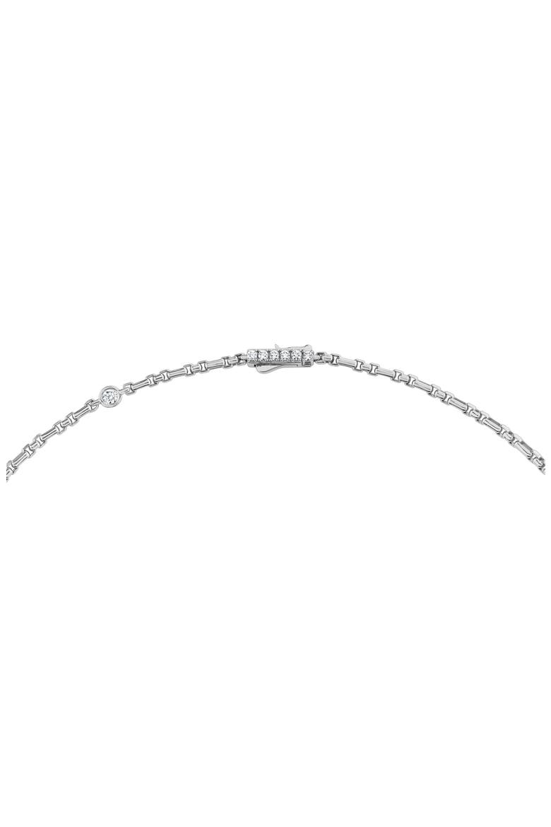 Layer Up Box Chain Necklace, Alternate, color, PURE PLATINUM / CLEAR STONE