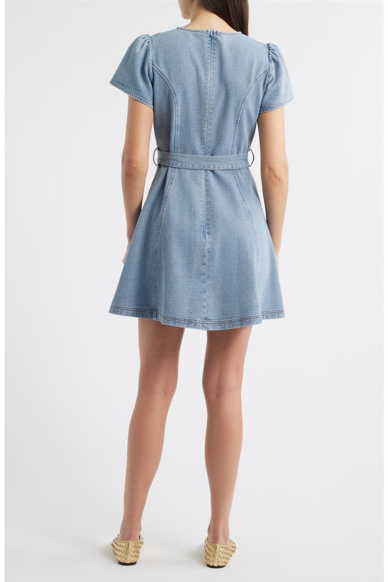 Denim Minidress, Alternate, color, DENIM