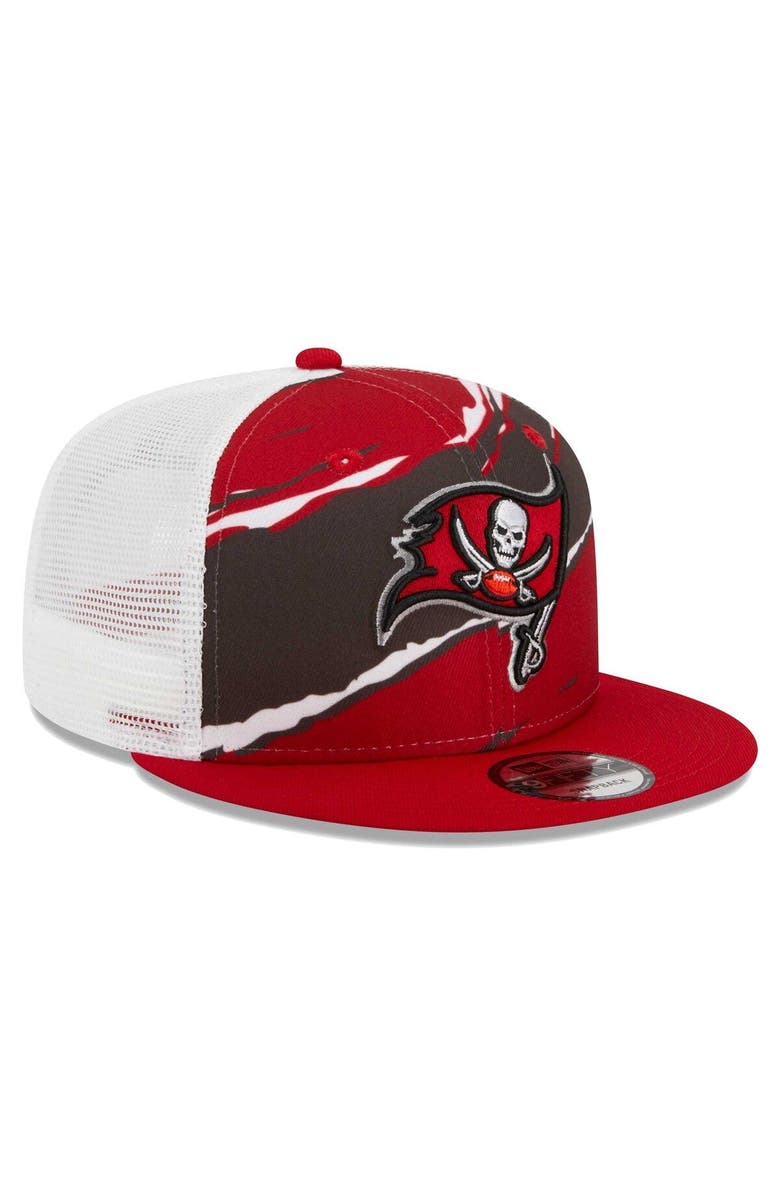 New Era Men's New Era Red Tampa Bay Buccaneers Tear Trucker 9FIFTY Snapback Hat, Alternate, color,