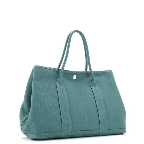 Pre-owned Hermes Hermes Garden Party Tote Leather 36 In Green