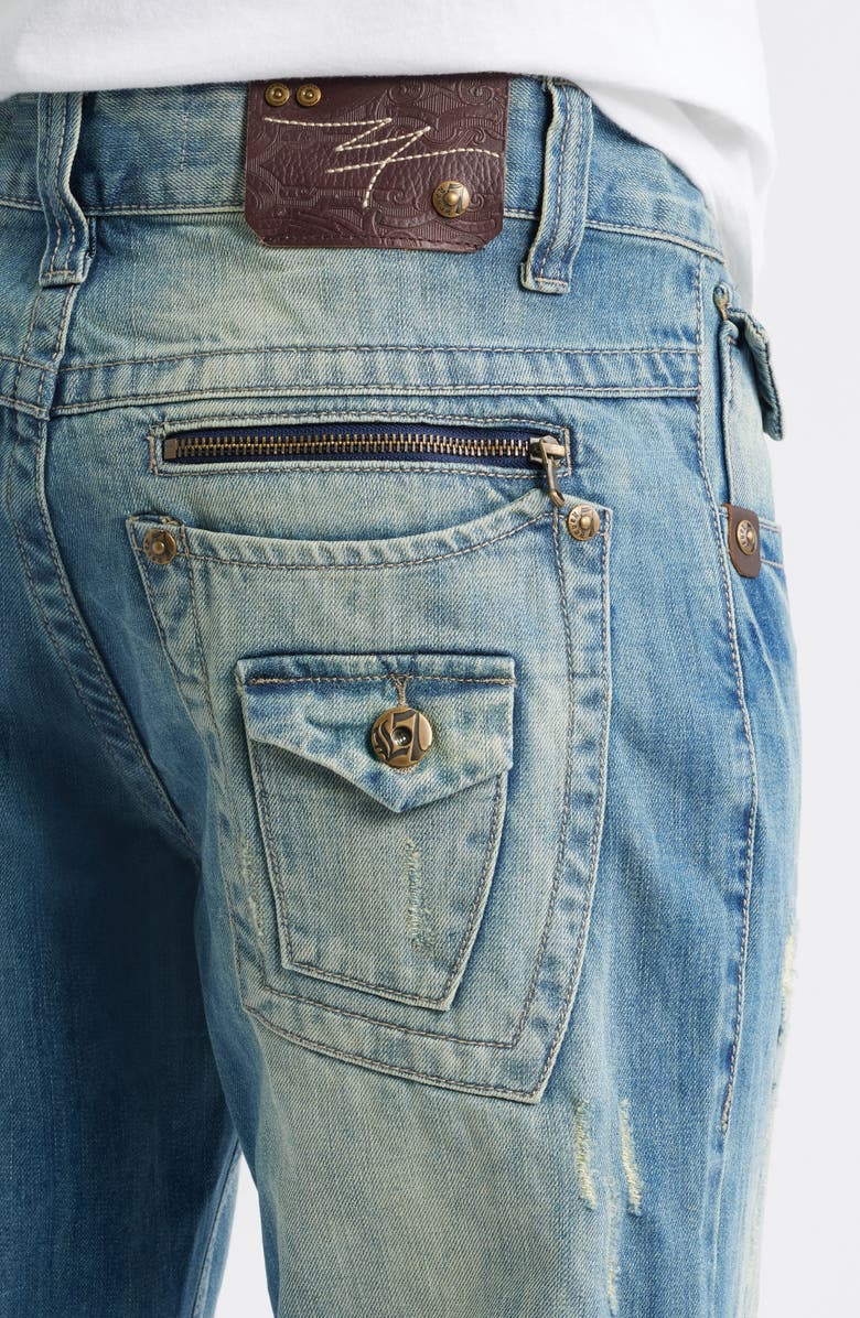 LEVEL 7 Relaxed Straight Leg Jeans, Alternate, color, Blue