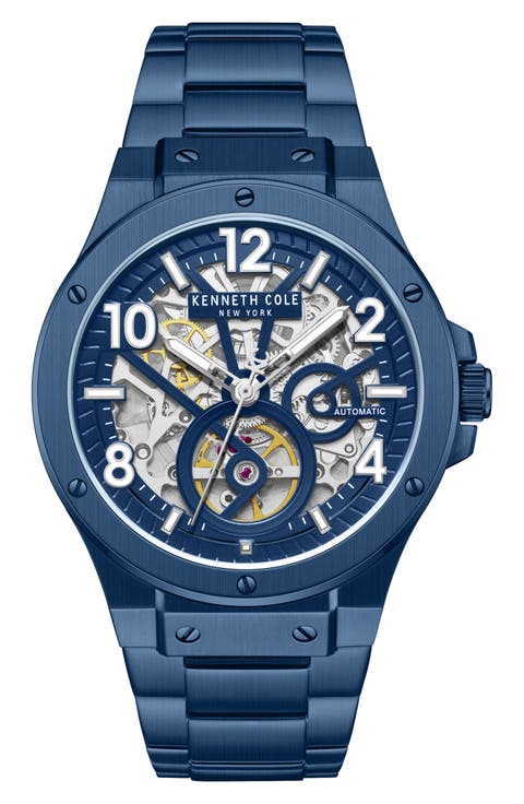Skeleton Dial Automatic Bracelet Watch
