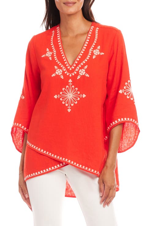 WDIRARA Women's Metallic Shiny Bishop Long Sleeve Top