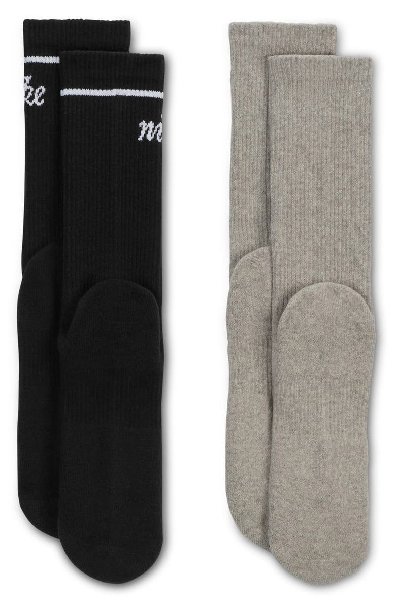 Nike Assorted 3-Pack Dri-FIT Everyday Plus Cushioned Crew Socks, Alternate, color, Black Multi-Color