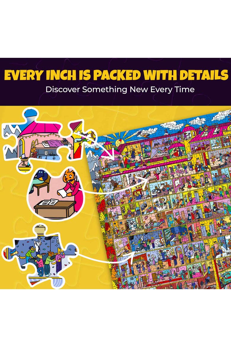 1000 Piece Puzzle for Adults and Teens - Animal Bash, Desert Whirl & Hotel Wildeluxe, Alternate, color, Wildeluxe