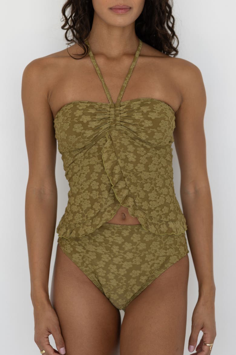 Ivy Halter Tankini Top, Main, color, Green