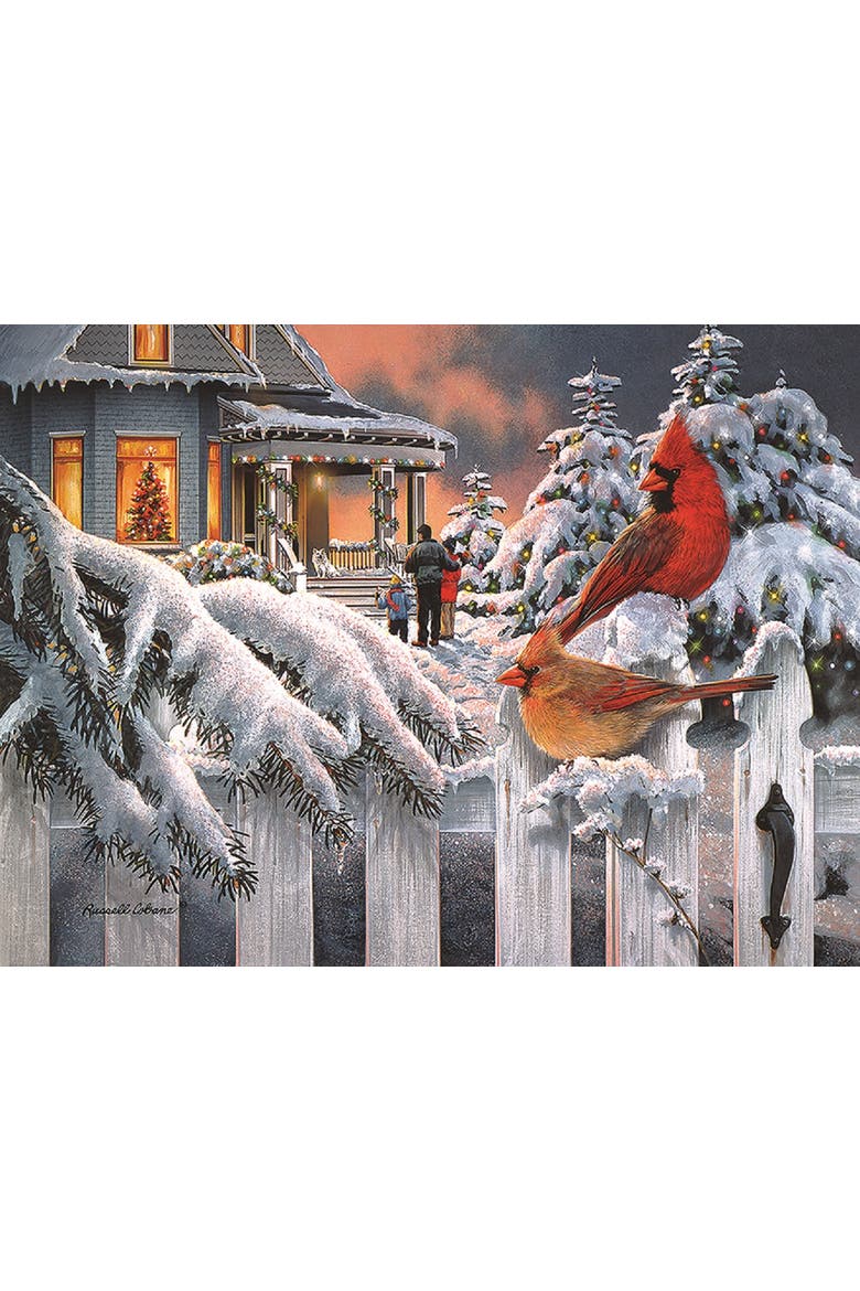 Cardinals at home for Christmas 1000 piece Jigsaw Puzzle for Adults, Alternate, color, Multicolor