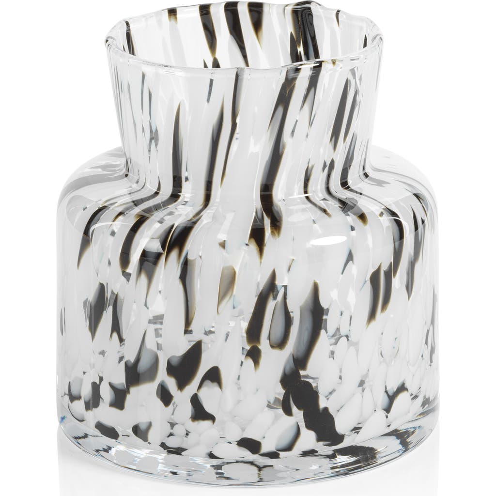 Zodax Bickley Confetti Glass Vase In White