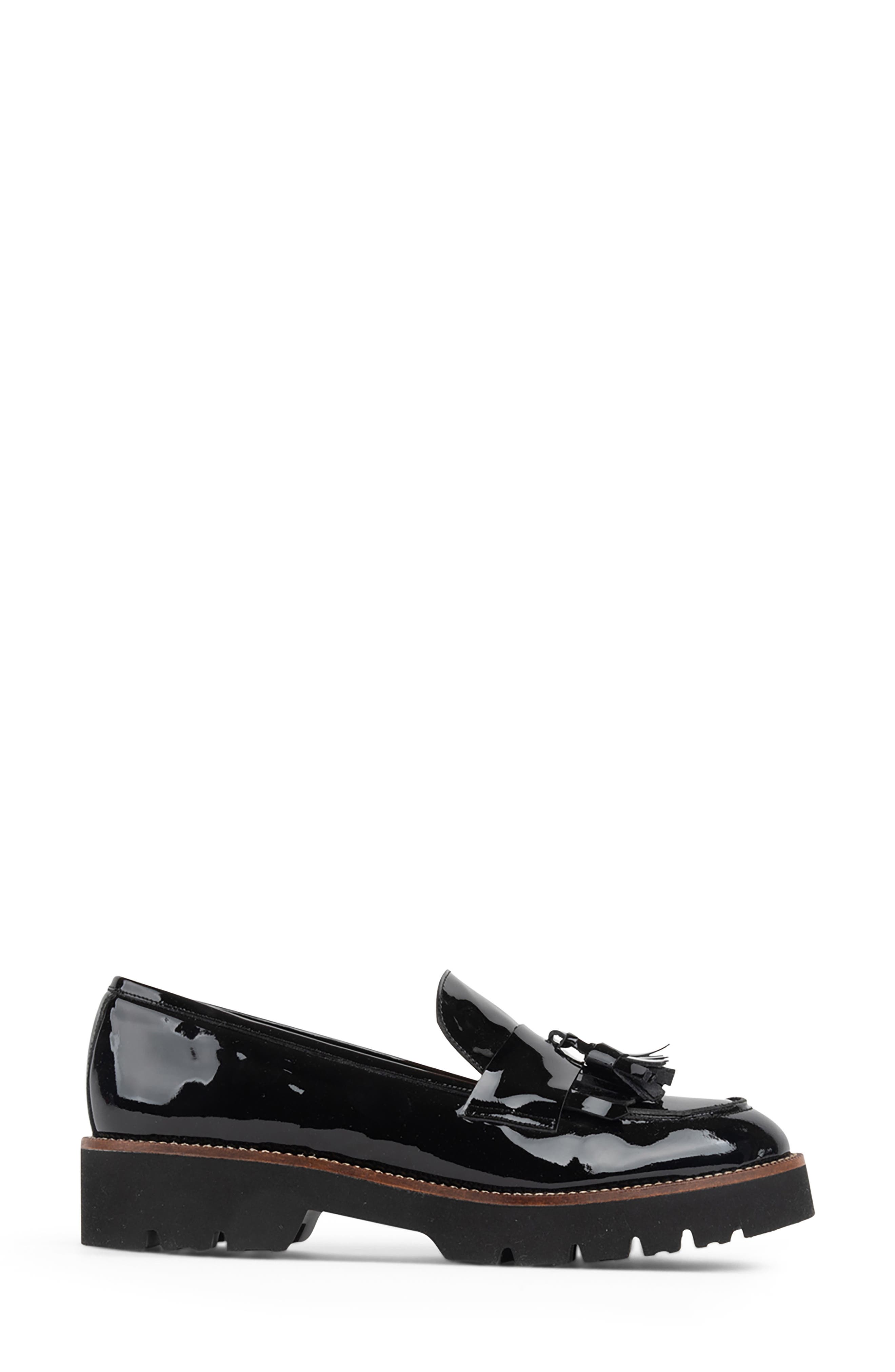 Beckham Tassel Lug Loafer, Alternate, color, BLACK PATENT