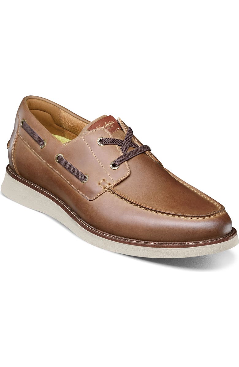 Florsheim Launch Moc Toe Lace-Up Boat Shoe, Main, color, Brown