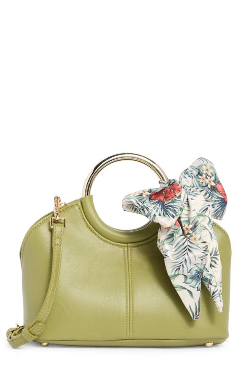 Gwenie Faux Leather Handbag With Scarf