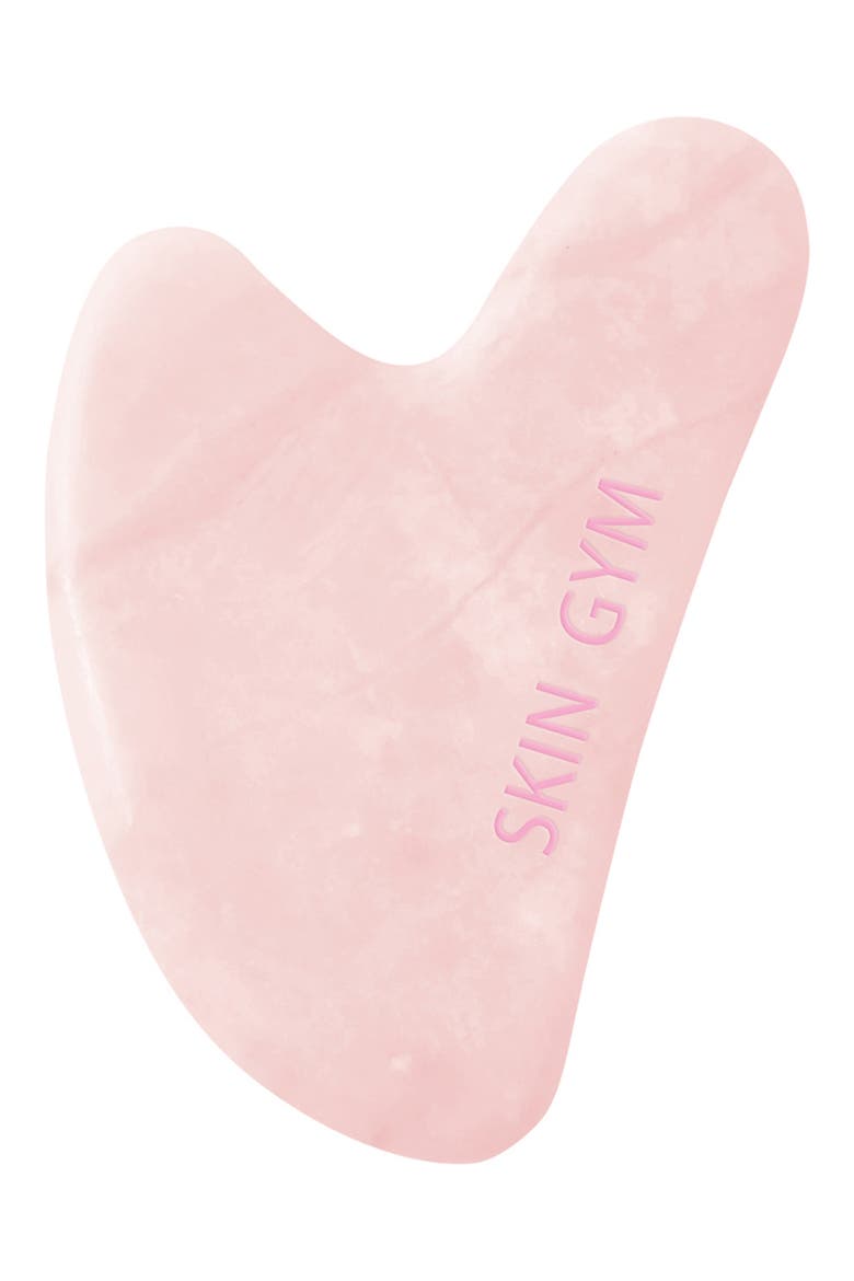 Rose Quartz Crystal Sculpty Heart Gua Sha Facial Tool, Main, color, NO COLOR