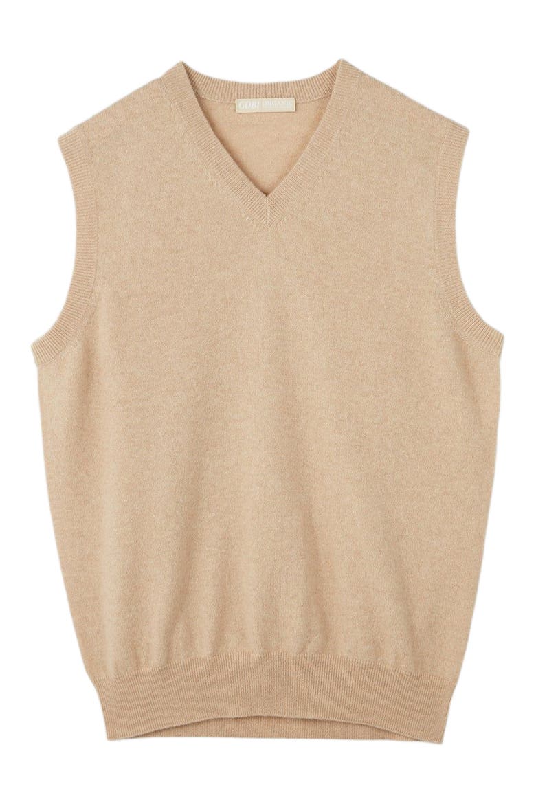 Men's Cashmere Vest, Alternate, color, beige