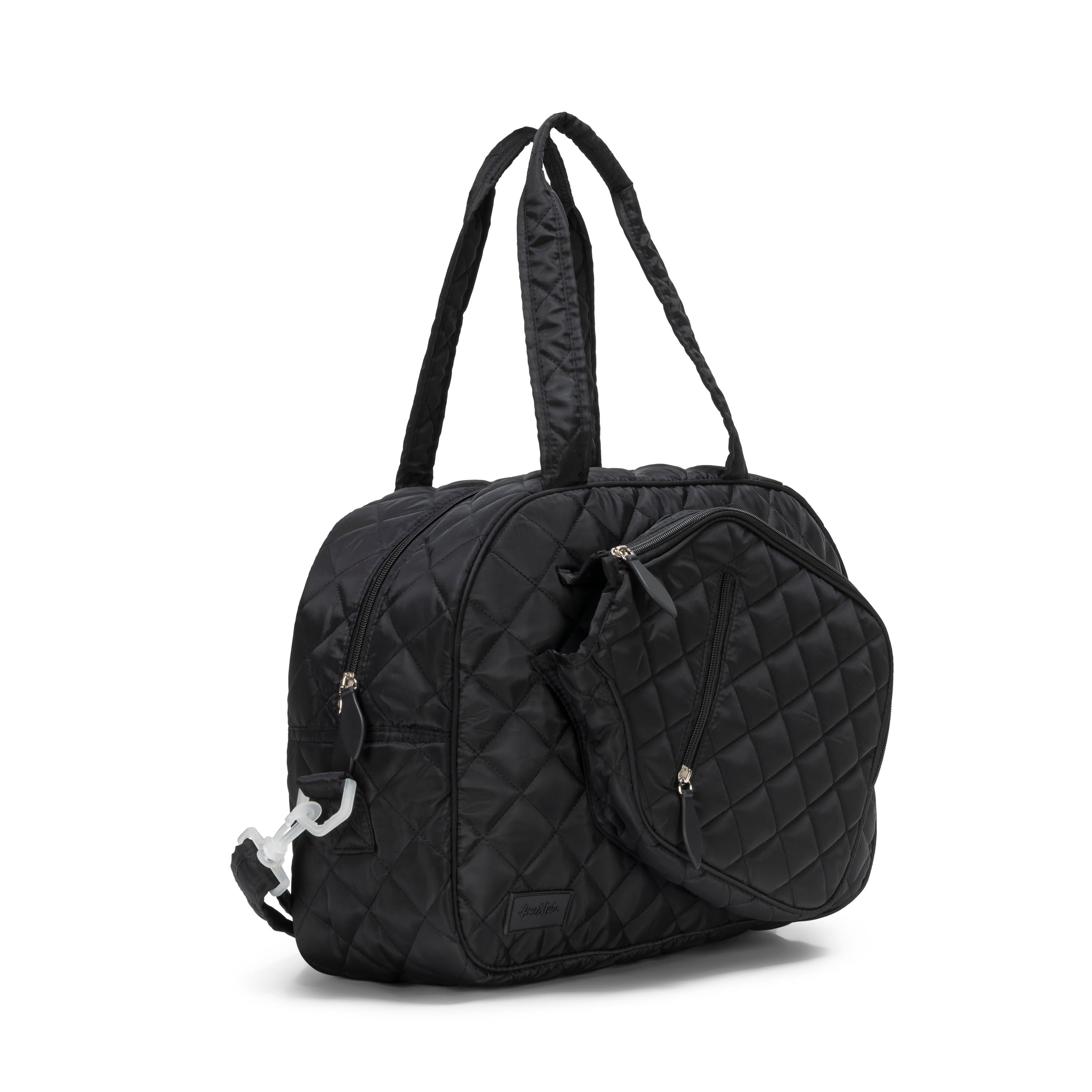 Pickleball Tote, Alternate, color, Quilted Black Puffer