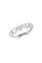 Sterling Silver Heart Ring - 0.18" ctw