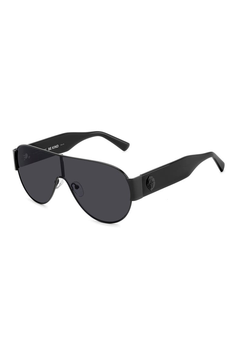 99mm Oversize Shield Sunglasses, Alternate, color, BLACK/ GREY