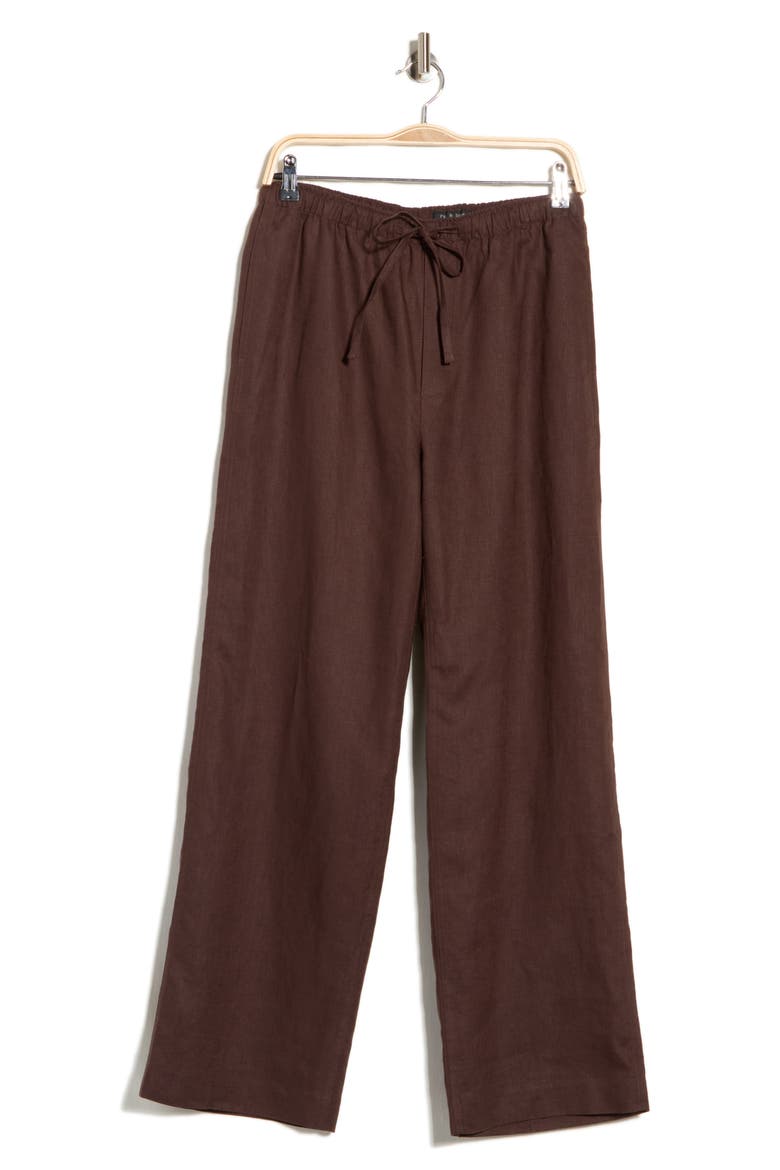 Lori Linen Beach Pants, Alternate, color, ESPRESSO