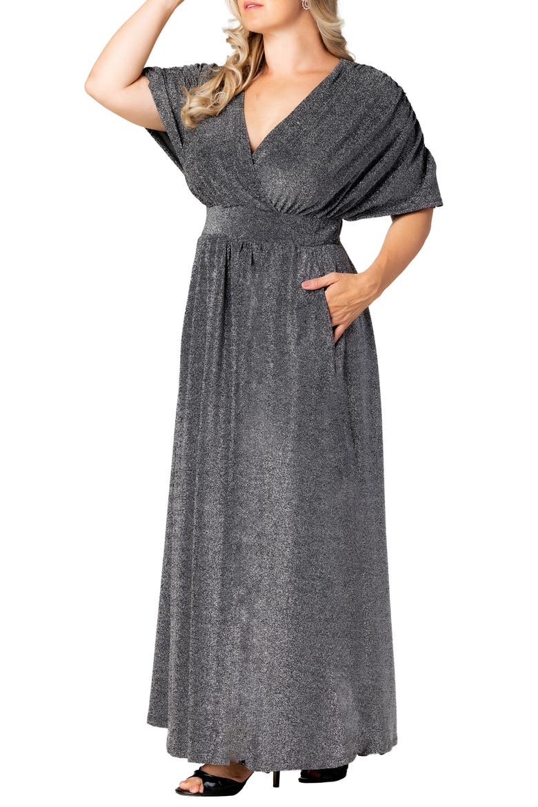 Geneva Metallic Gown, Alternate, color, STARLIGHT