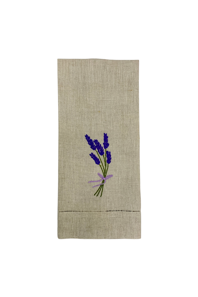 Tea Towels - Lavender Sprig, Main, color, Flax