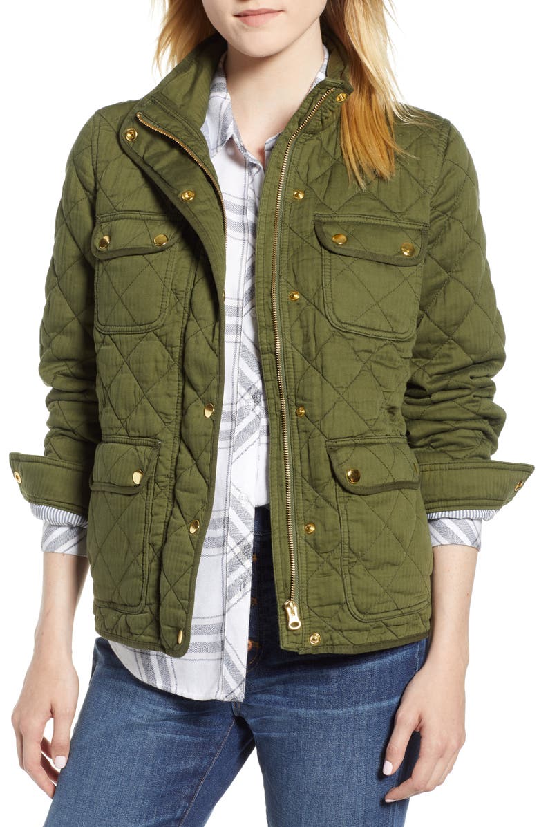 J.Crew Quilted Downtown Field Jacket, Main, color,