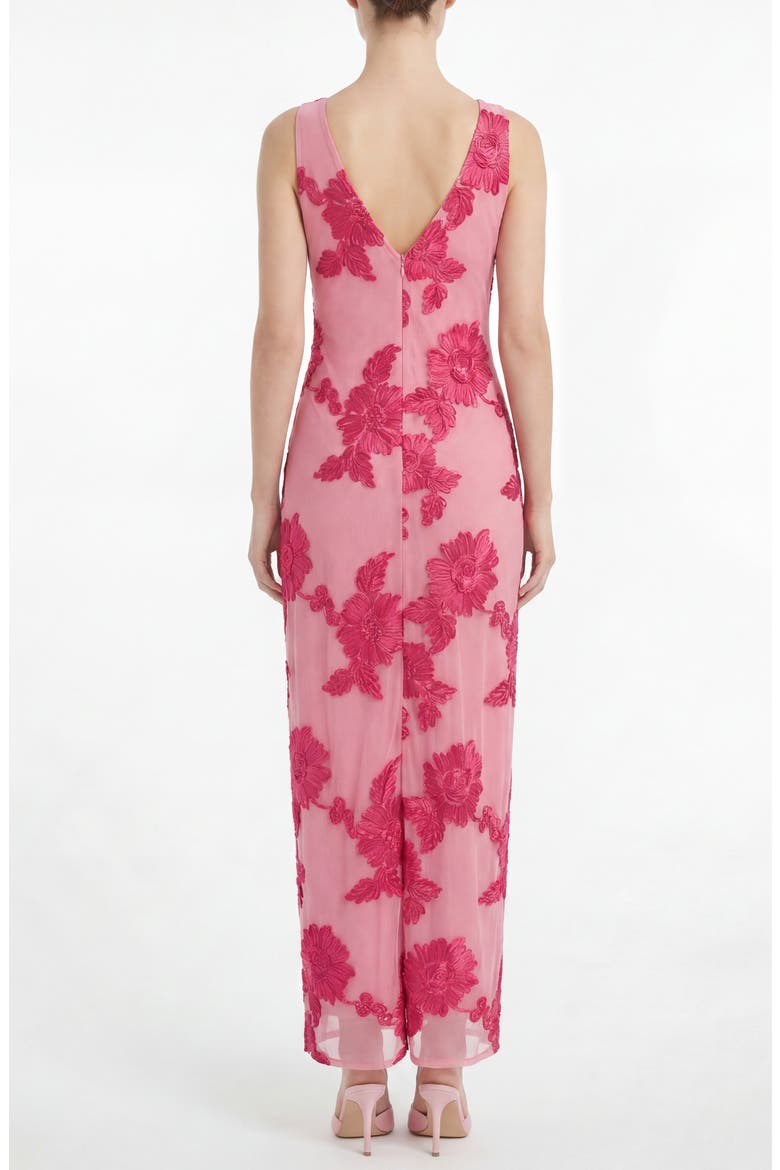 Manila Soutache Maxi Dress, Alternate, color, FLAMINGO/ VERY BERRY