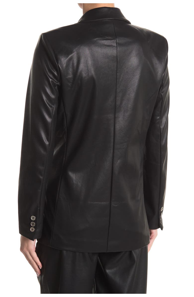 WeWoreWhat Downtown Faux Leather Blazer, Alternate, color, 