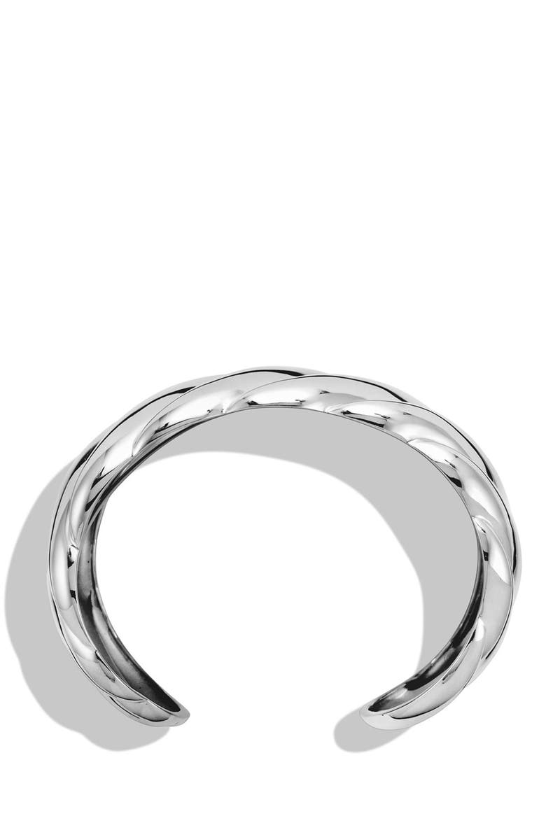 David Yurman 'Sculpted Cable' Wide Cuff, Alternate, color, 