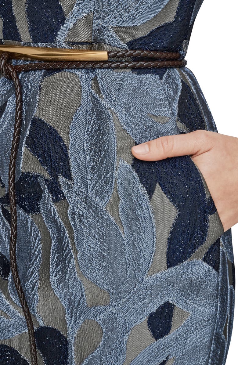 Donna Karan New York Metallic Jacquard Sleeveless Sheath Dress, Alternate, color, Vapor Multi