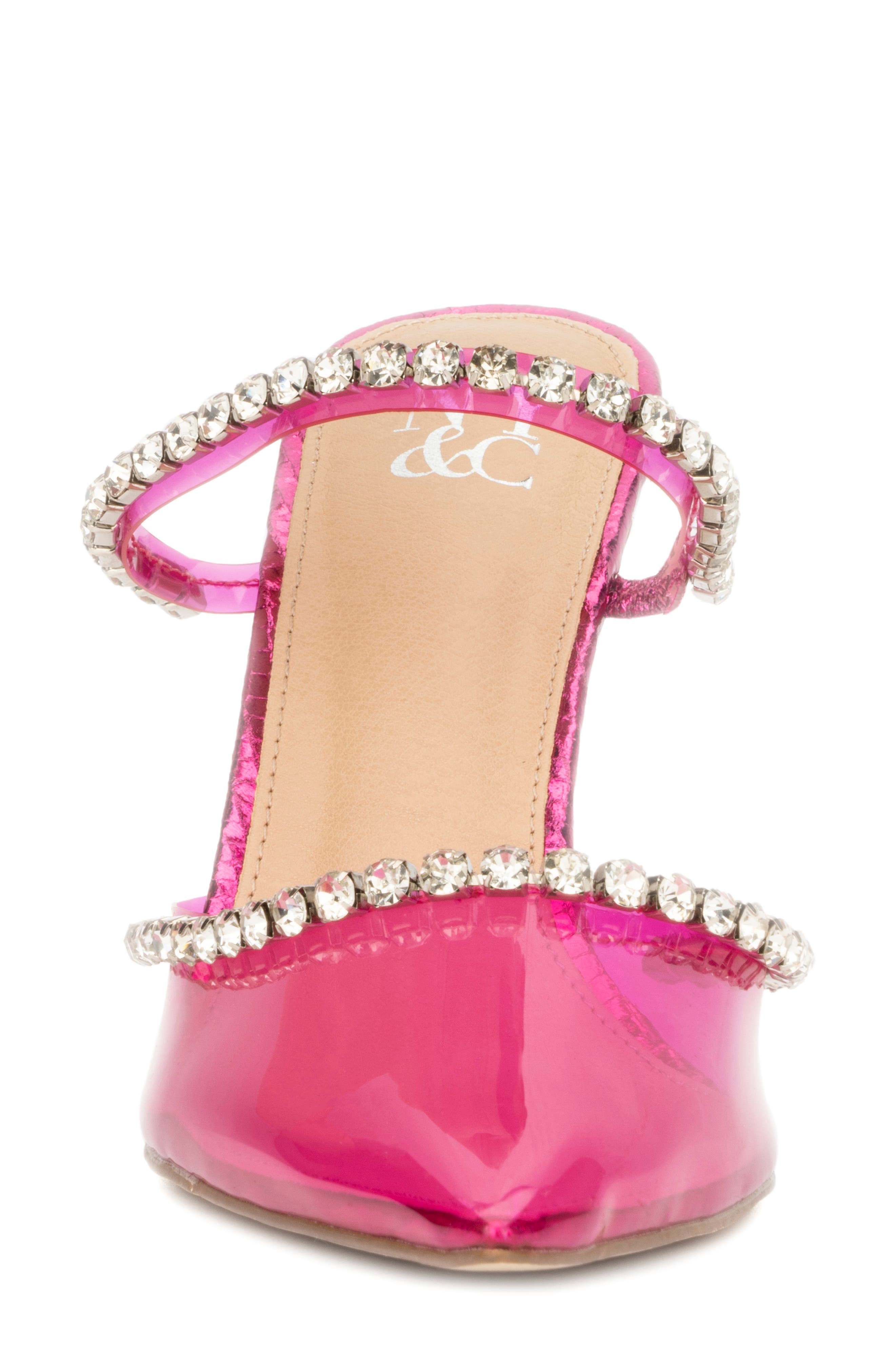 NEW YORK AND COMPANY Fatima Crystal Embellished Lucite Pump, Alternate, color, Pink