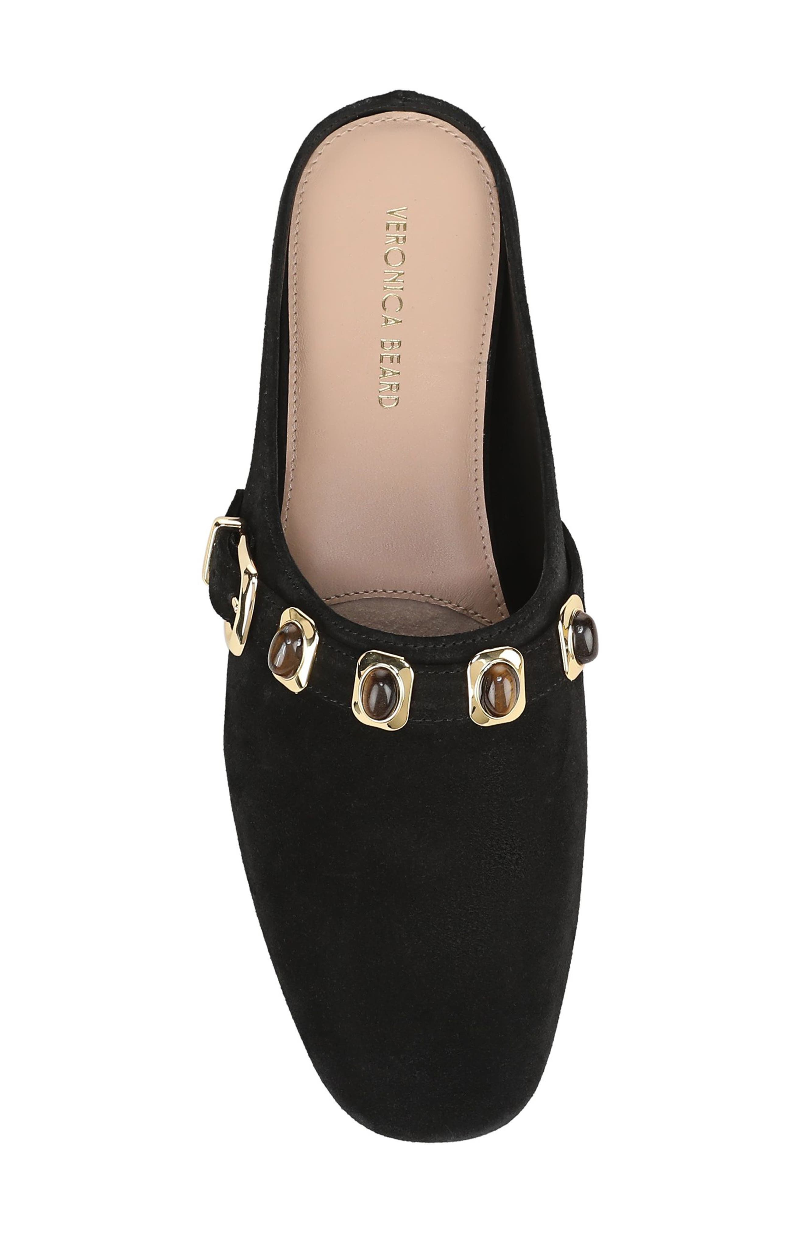 Narcisa Flat Mule, Alternate, color, BLACK