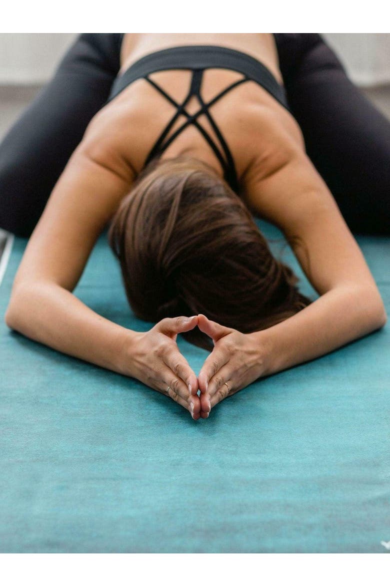 Yoga Mat Towel, Alternate, color, Mandala Black