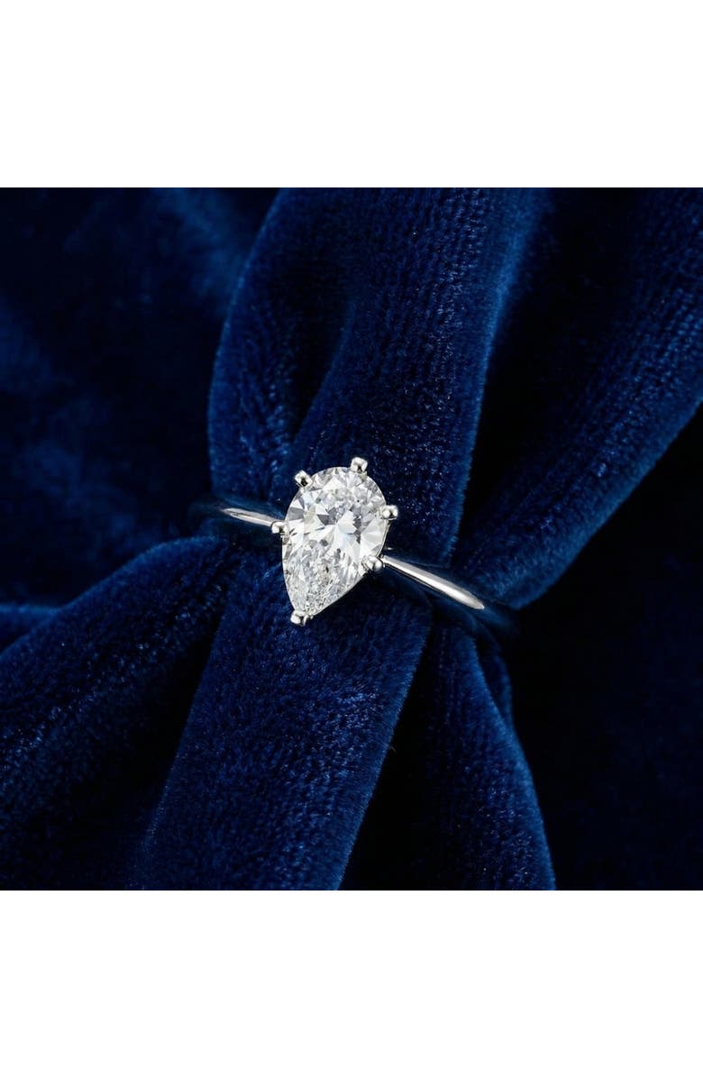 Bliss Diamond 1 Ct Pear Shape Diamond Engagement Ring Lab Grown 14k Gold, Alternate, color, 14K White Gold