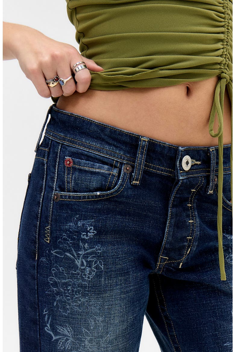 Teo Print Bootcut Jeans, Alternate, color, BLUE