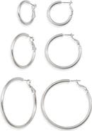 Nordstrom Set of 3 Medium Essential Hoop Earrings