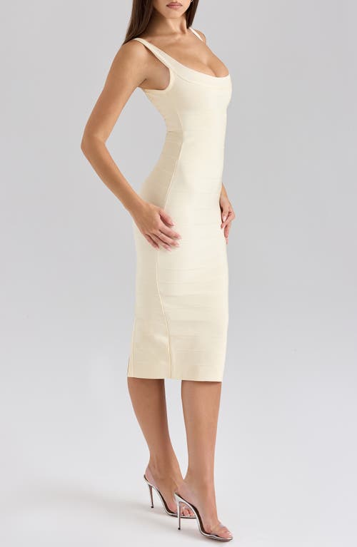 House Of Cb The Og Bandage Midi Dress In Neutral