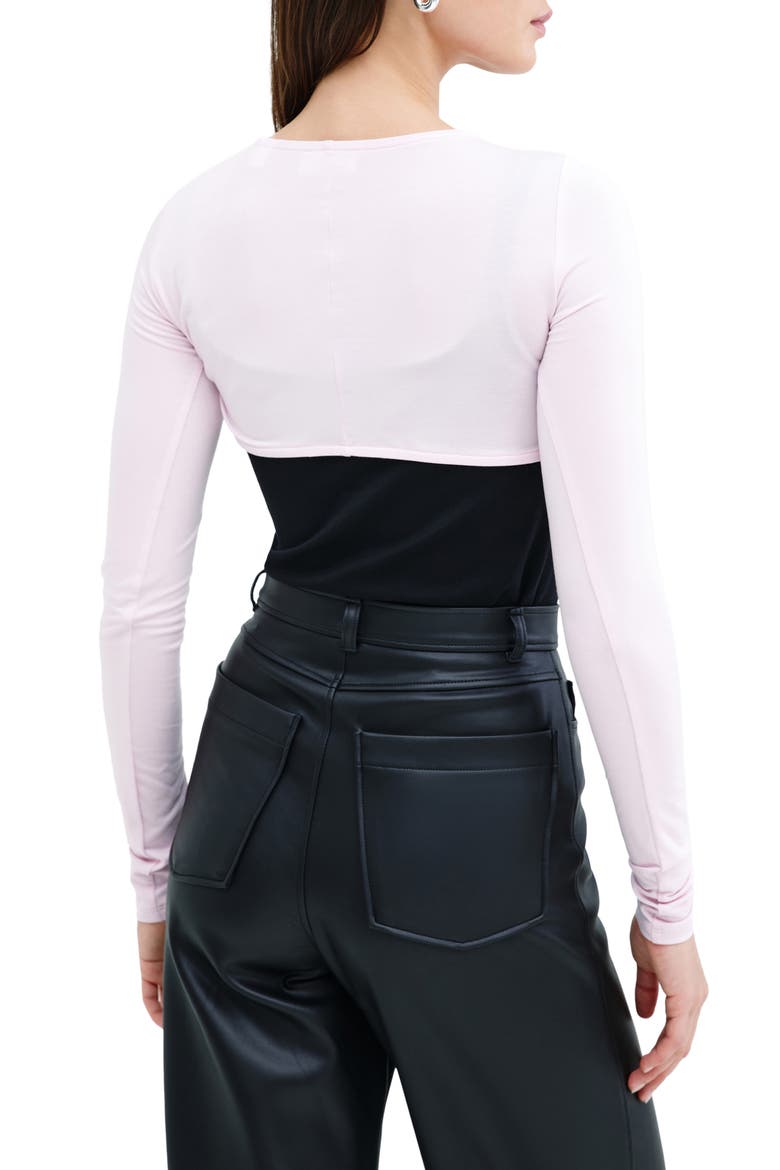 Natalee Stretch Knit Bolero, Alternate, color, MAUVE