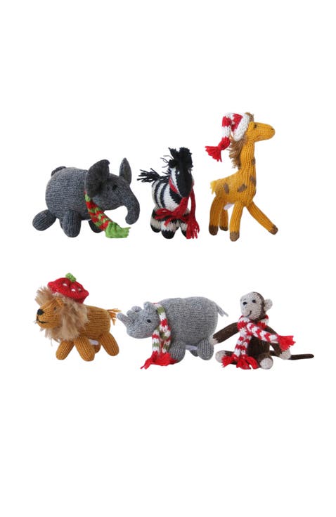Safari Animal Ornament Set