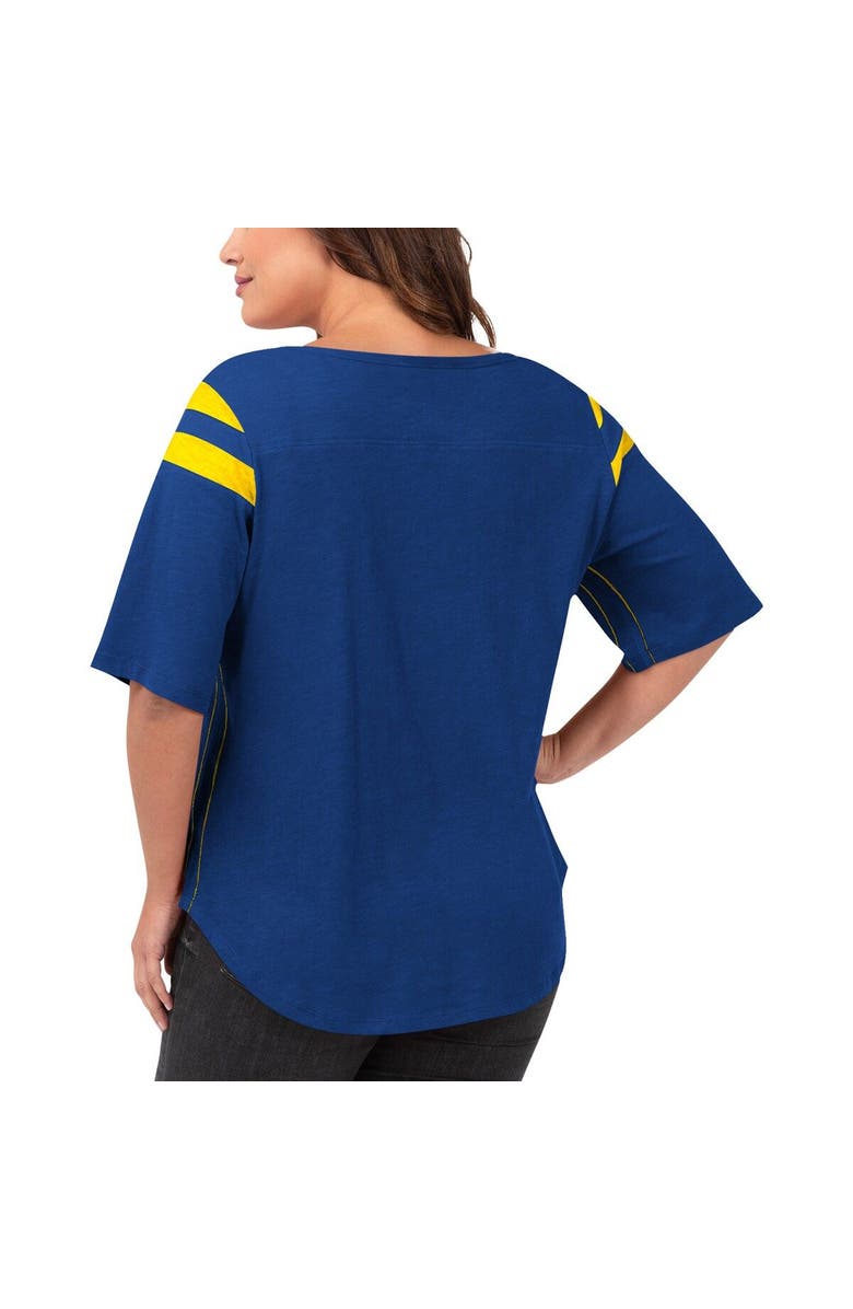 G-III 4HER BY CARL BANKS Women's G-III 4Her by Carl Banks Royal Los Angeles Rams Plus Size Linebacker T-Shirt, Alternate, color, Royal