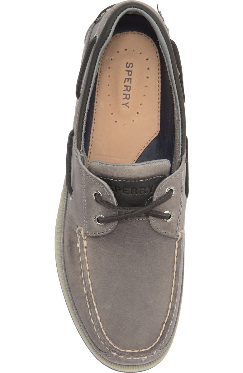 Sperry Mako 2-Eye Boat Shoe, Alternate, color, Grey