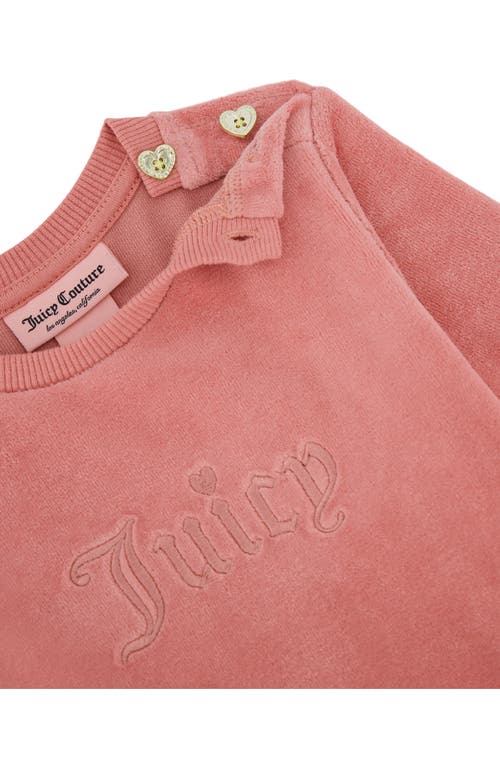 Juicy Couture Velour Sweatshirt & Joggers Set In Pink