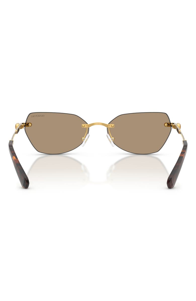 Swarovski 58mm Mirrored Irregular Sunglasses, Alternate, color, 