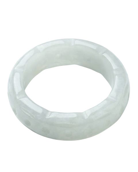 Weave Off white jade ring