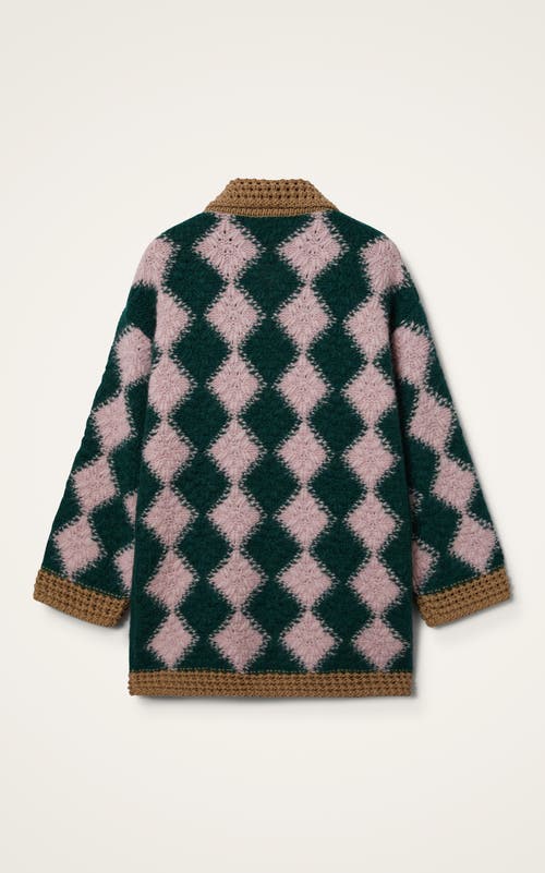 La Doublej Bowling Crocheted Wool-blend Cardigan In Multi