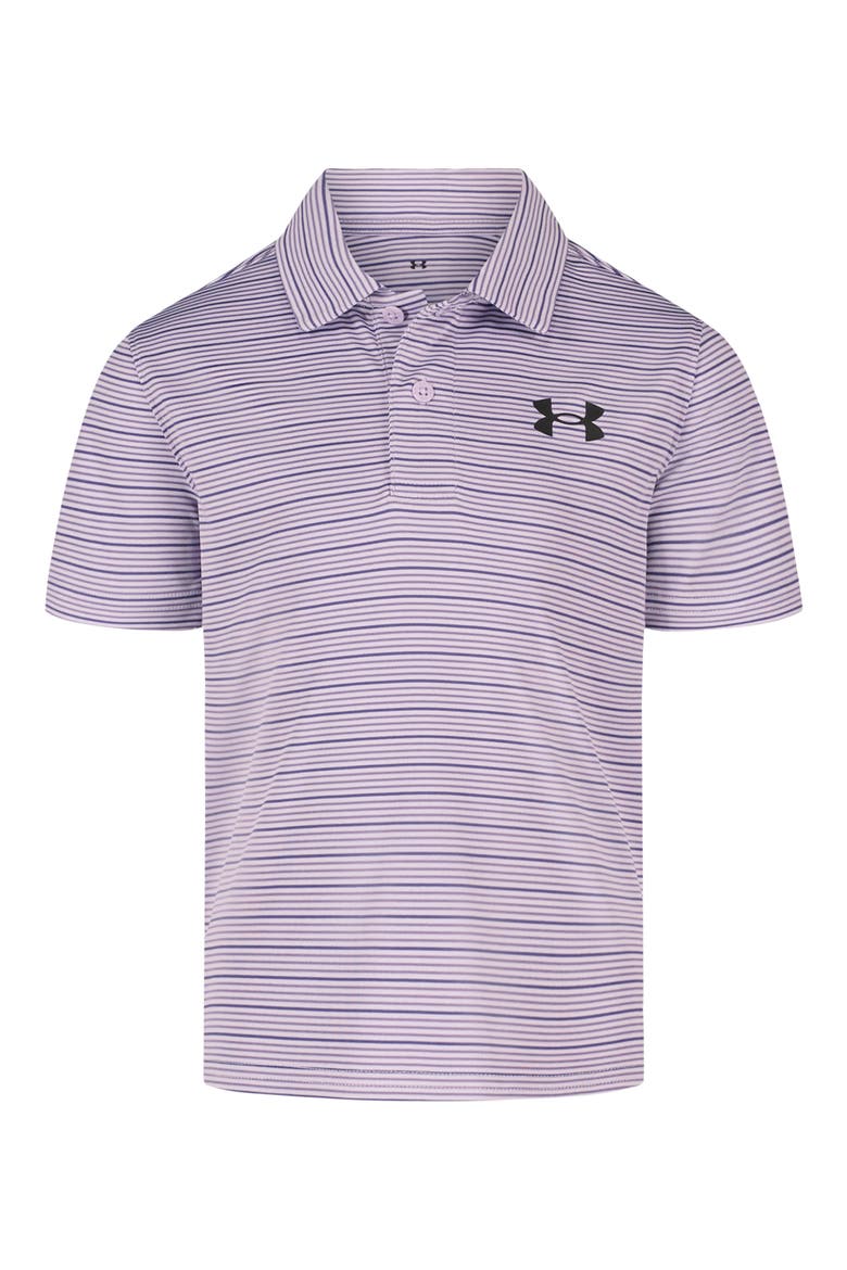 Kids' Matchplay Stripe Polo, Main, color, PURPLE CREST