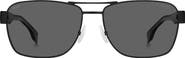 BOSS 60mm Polarized Rectangular Sunglasses