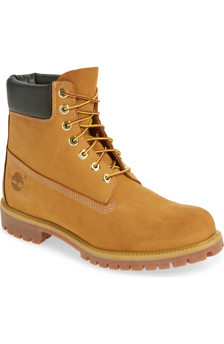 Timberland Premium 6-Inch Waterproof Boot, Main, color, Dark Wheat Nubuck