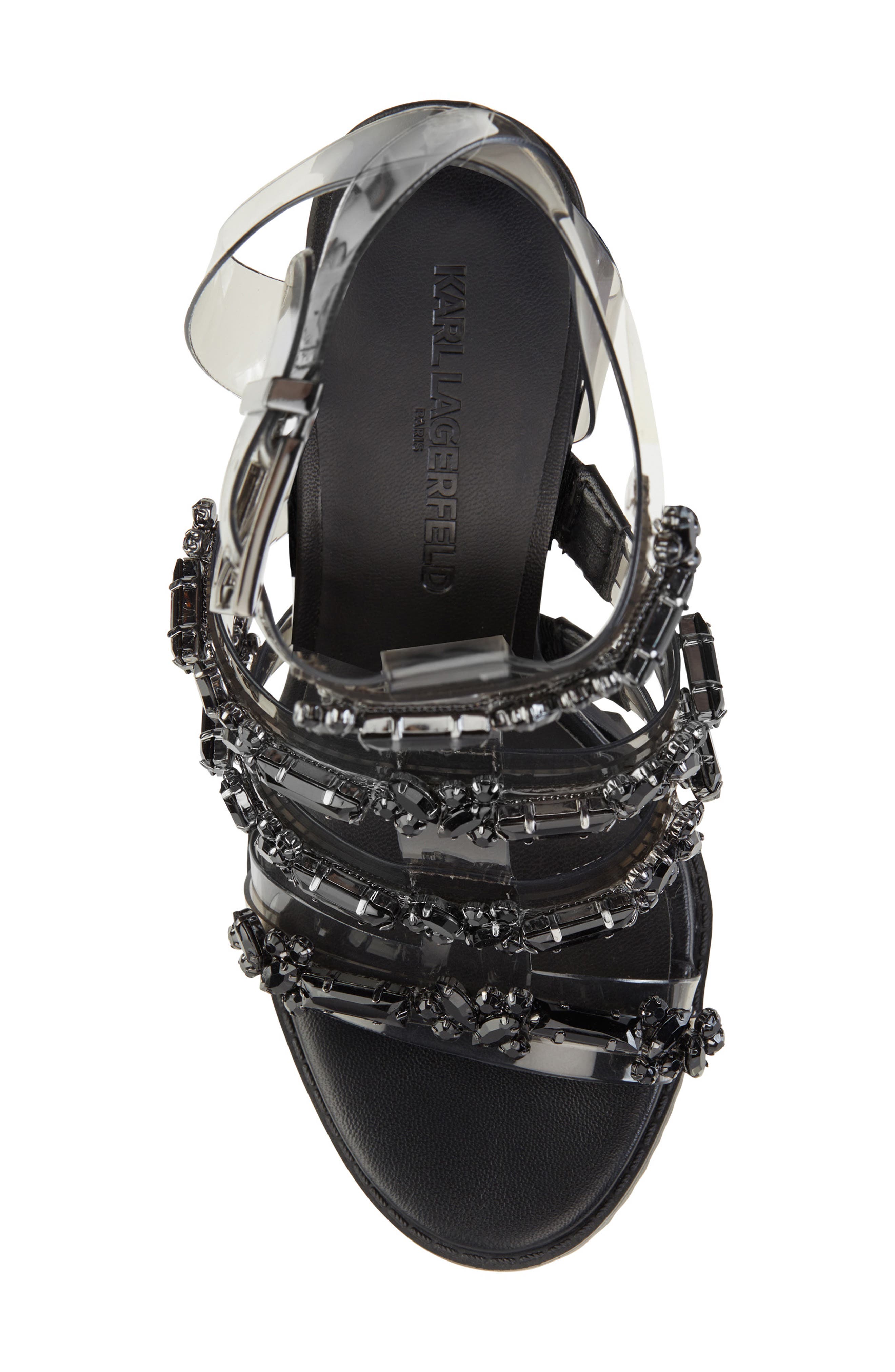 KARL LAGERFELD PARIS Bristol Embellished Sandal, Alternate, color, 