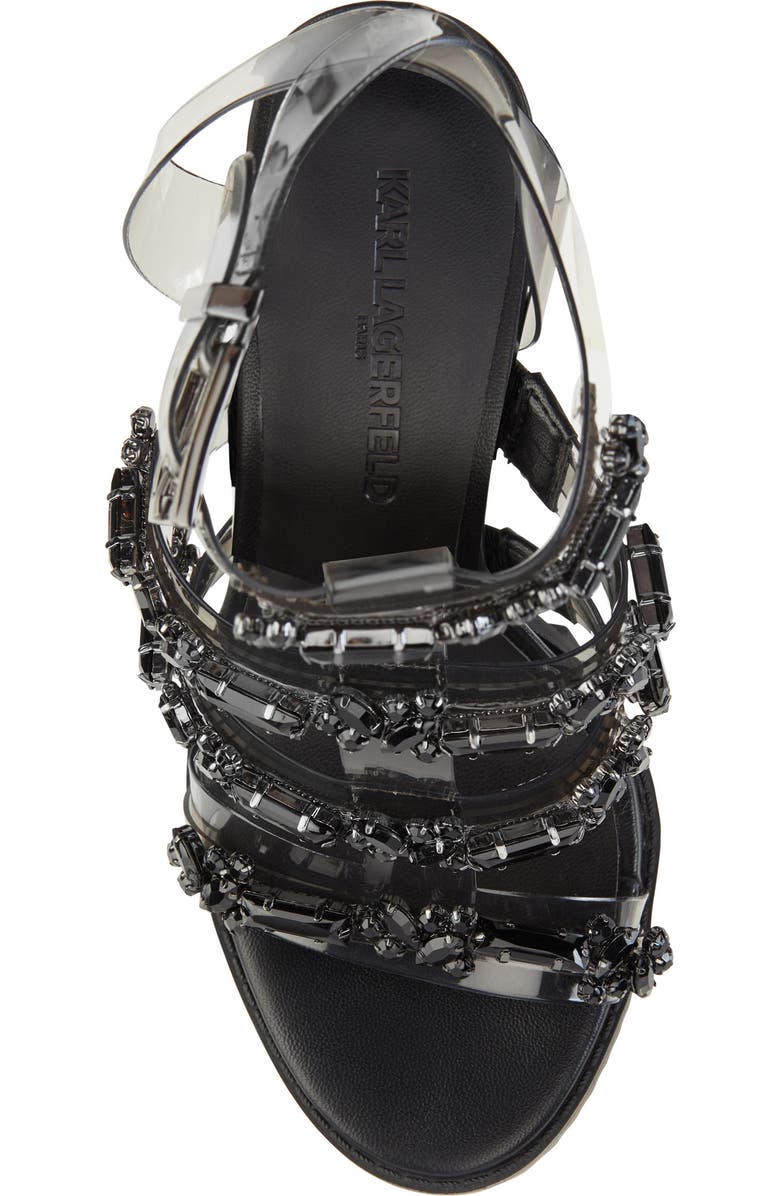 KARL LAGERFELD PARIS Bristol Embellished Sandal, Alternate, color,