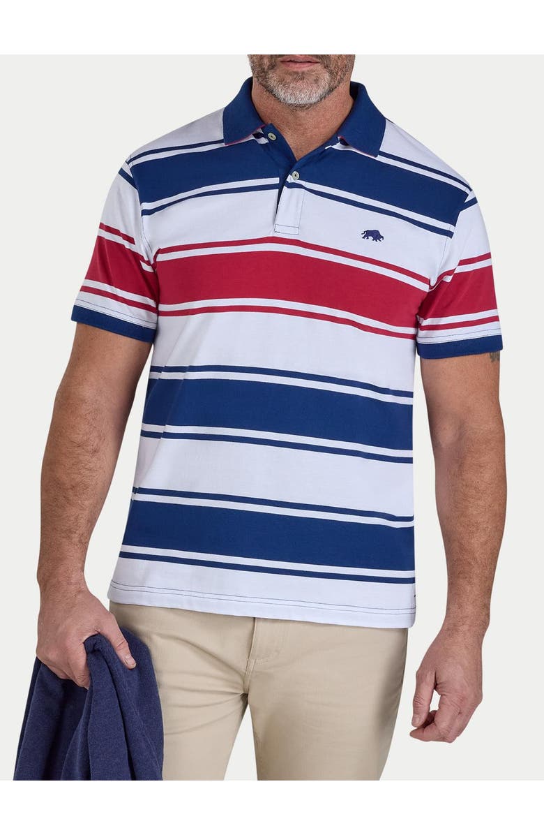 Raging Bull Wide Stripe Jersey Polo Shirt, Alternate, color, Navy